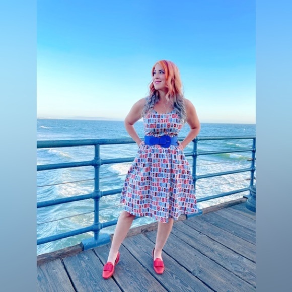 RETROLICIOUS Sunny Days Fit & Flare Dress w Pockets Size XL NWOT - Picture 7 of 9